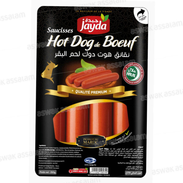 HOT DOG DE BOEUF 250G JAYDA