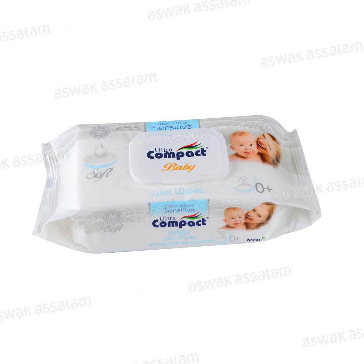 LINGETTES LOTION 72 UNITES ULTRA COMPACT