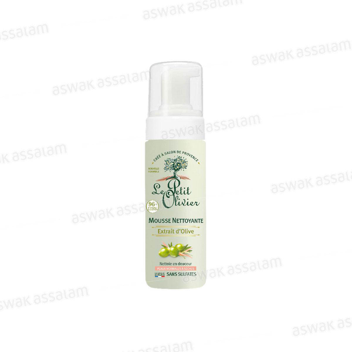 MOUSSE NETTOYANTE ETRAIT D'OLIVE 150ML LE PETIT OLIVIER