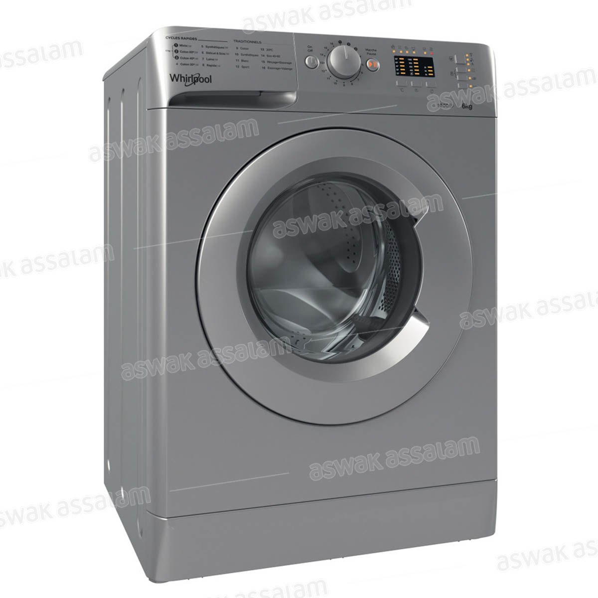 MACHINE A LAVER 6KG 1000 TOURS SILVER WMTA 6101 S NA WHIRPOOL