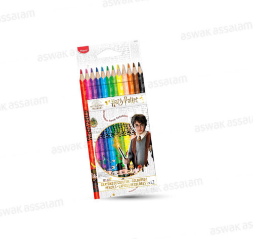 12 CRAYONS DE COULEUR HARRY POTTER MAPED