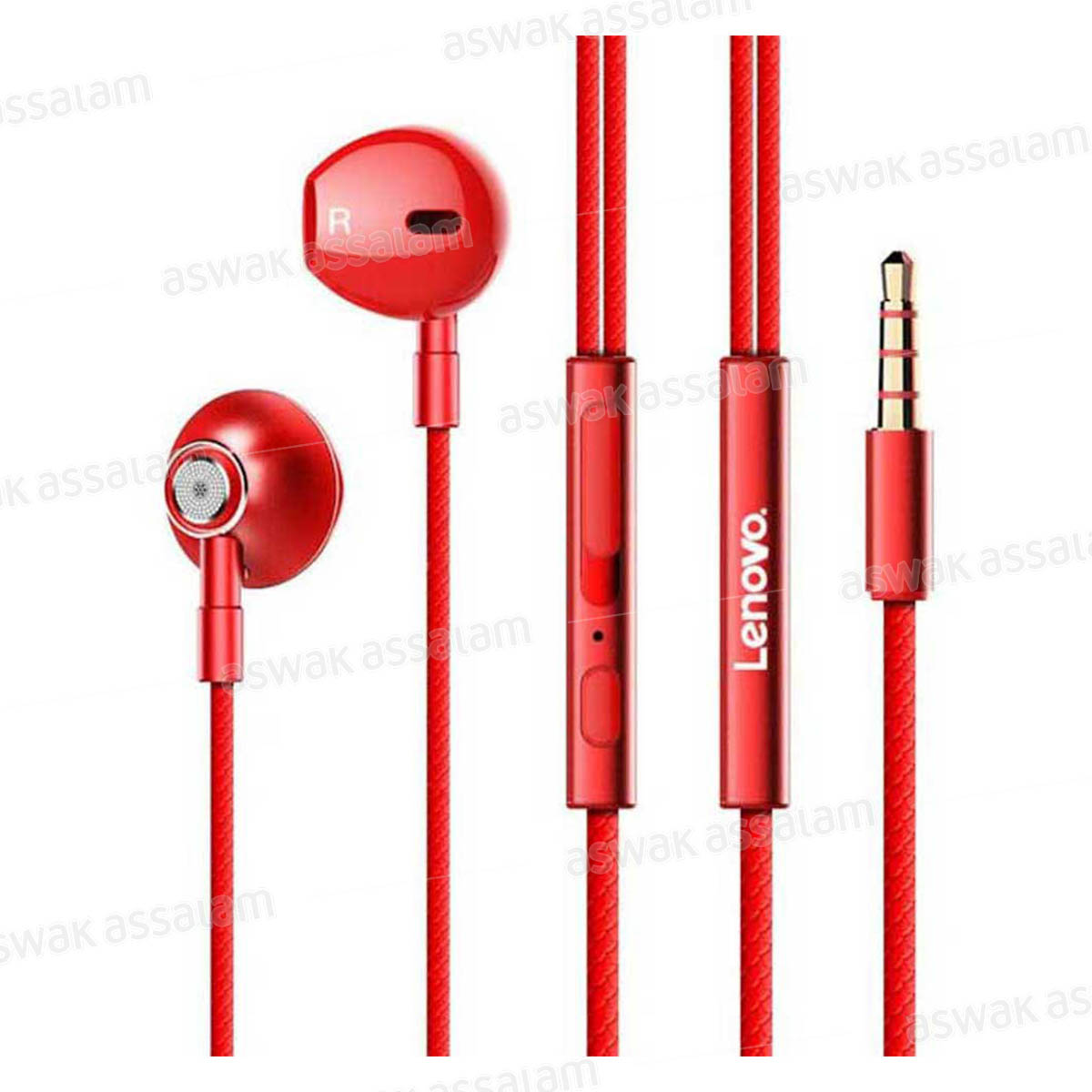 ECOUTEURS FILAIRES HF140 ROUGE LENOVO