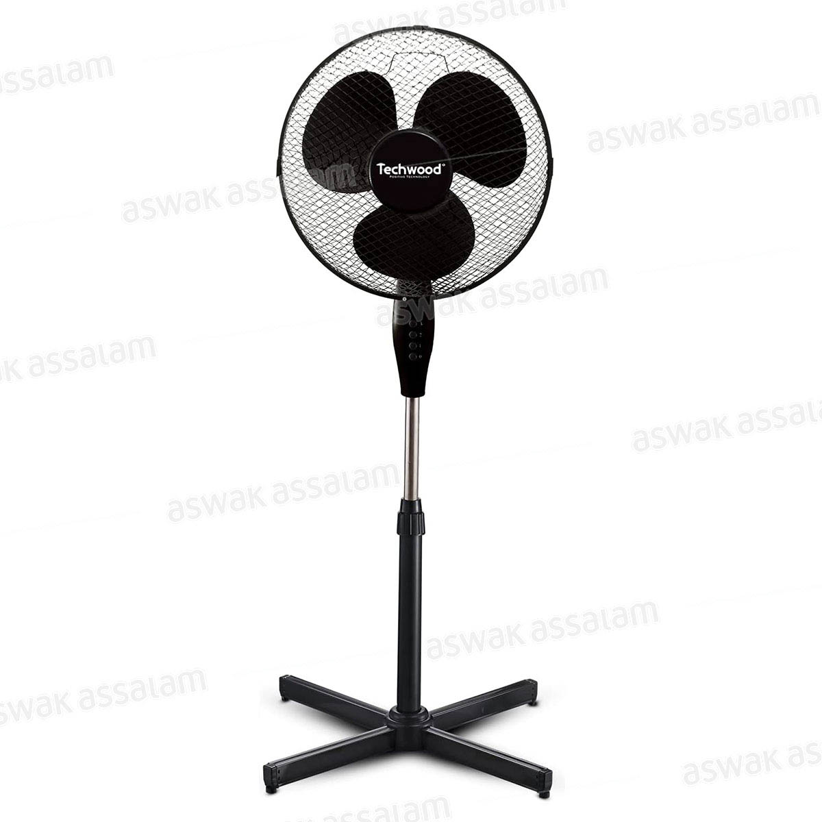 VENTILATEUR SUR PIED 40W 40CM NOIR TVE-439 TECHWOOD