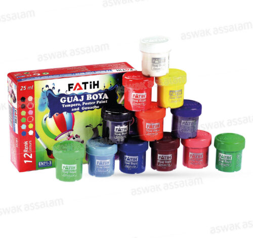 12 POTS DE GOUACHE PEINTURE 25ML FATIH