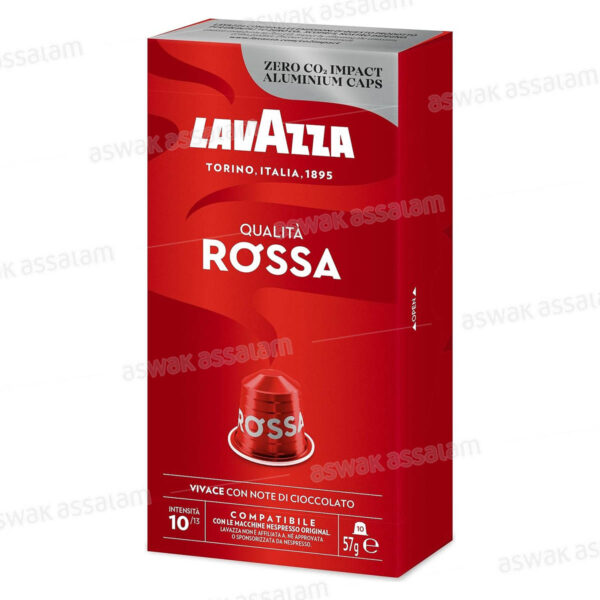 CAFE ESPRESSO QUALITA ROSSA INTENSITE 10 BOITE 10 CAPSULES LAVAZZA