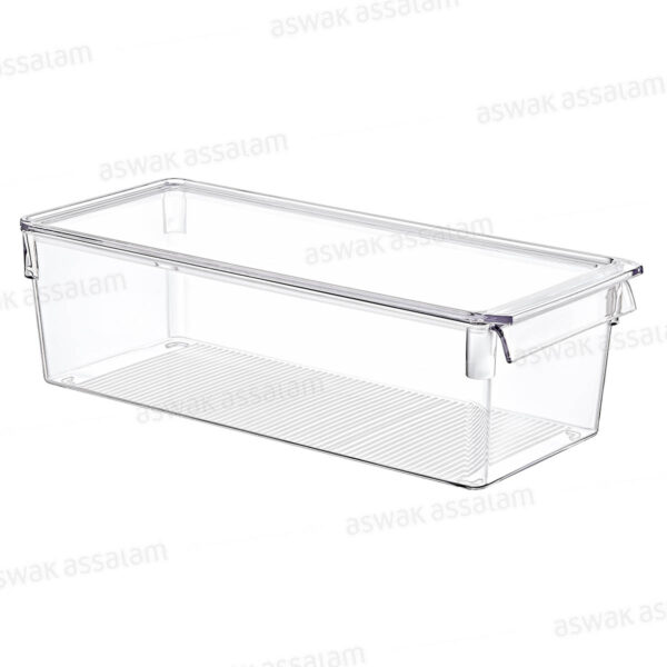 ORGANISATEUR TRANSPARENT AVEC COUVERCLE 36*15*10CM