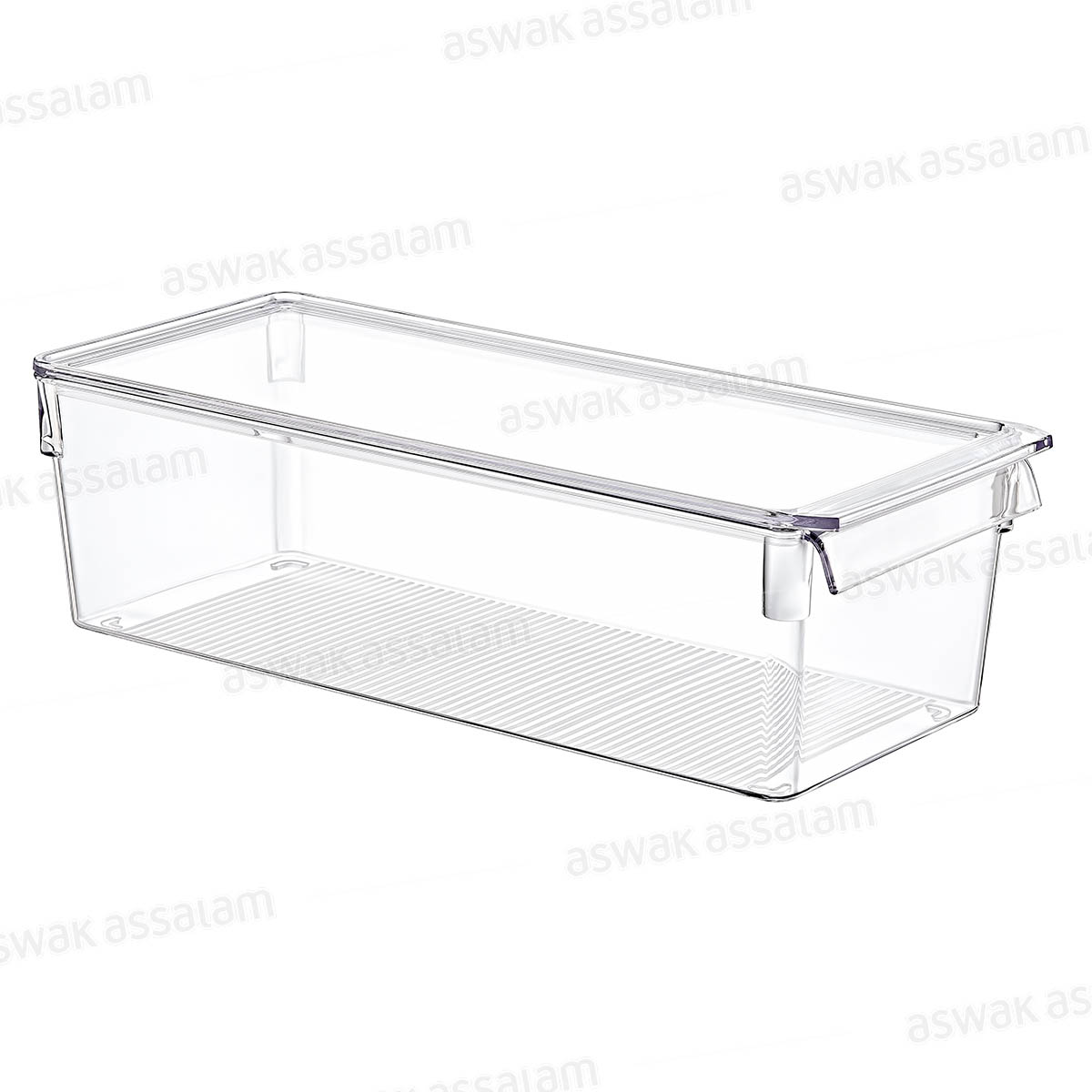ORGANISATEUR TRANSPARENT AVEC COUVERCLE 36*15*10CM