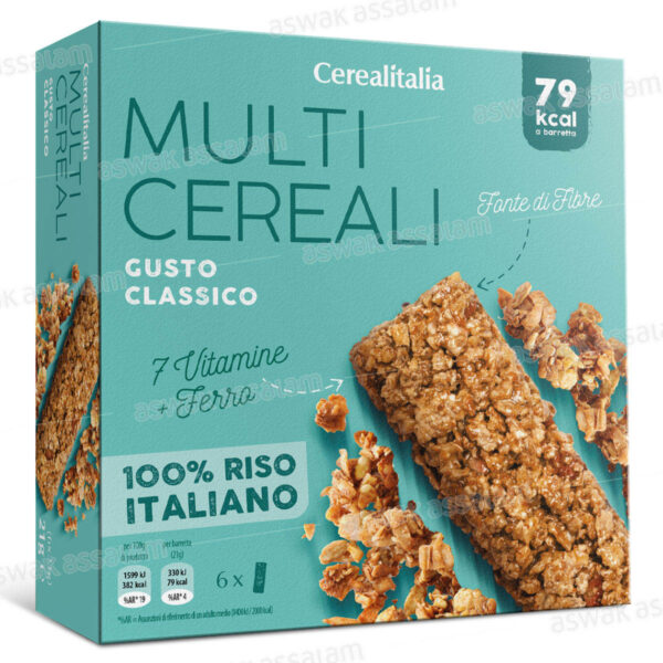 BARRE MULTI-CEREALES GOUT CLASSIQUE 6*21G CEREALITALIA