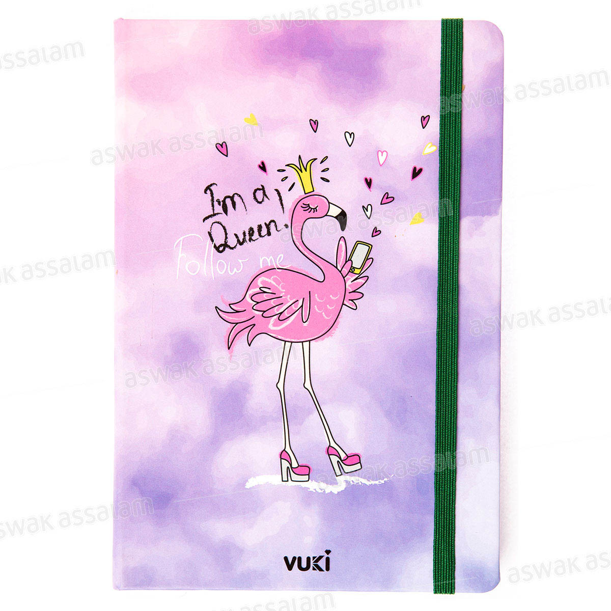 NOTEBOOK MOTIF FLAMINGO 19*13*1,5CM 80 PAGES VUKI