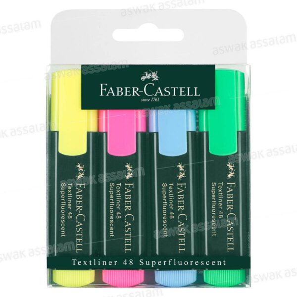 LOT DE 4 SURLIGNEURS FABER-CASTELL