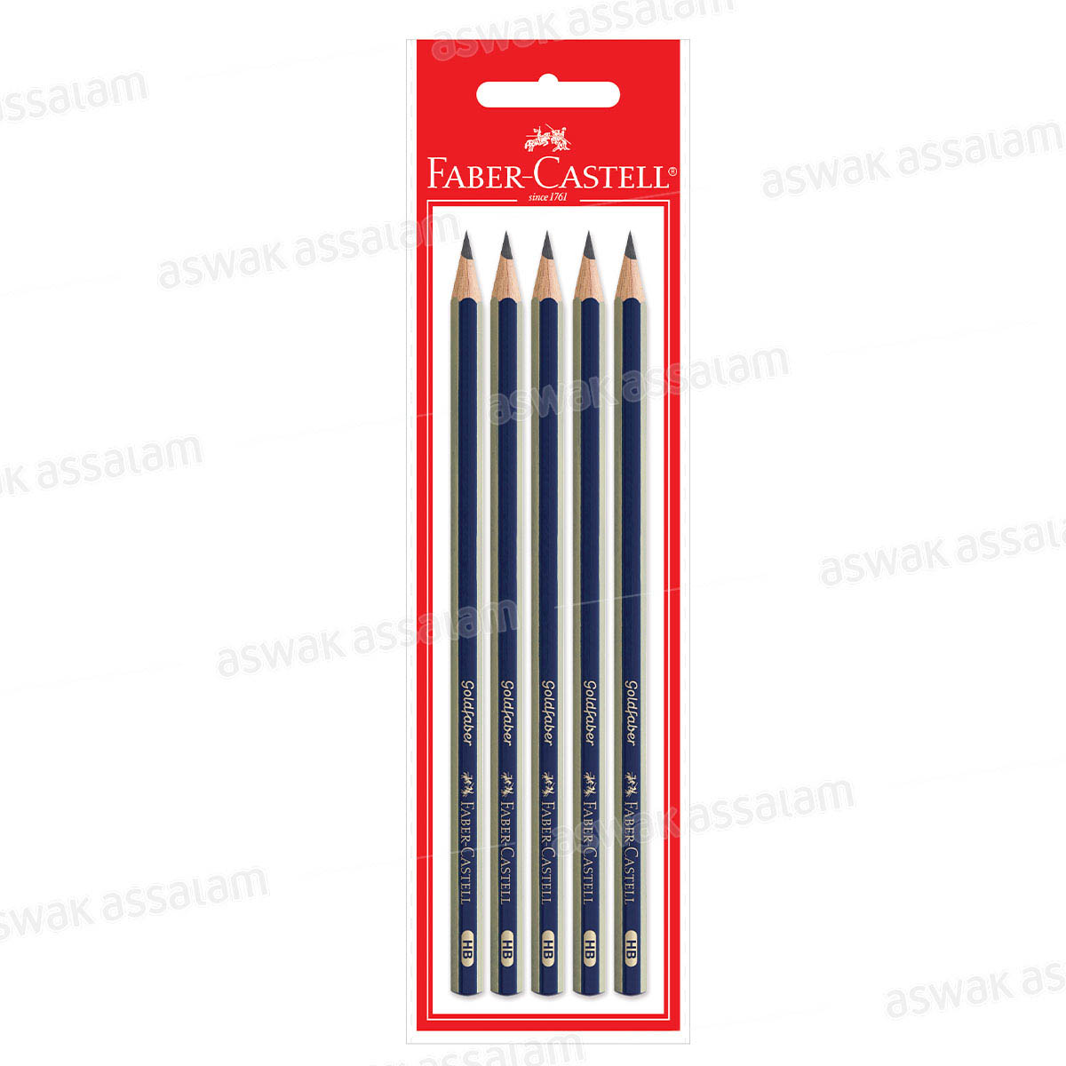 5 CRAYONS NOIRS HB FABER-CASTELL