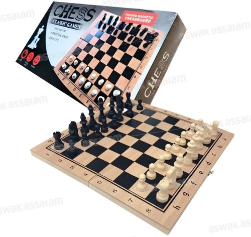 JEU DECHECS PORTABLE EN BOIS 30*15CM
