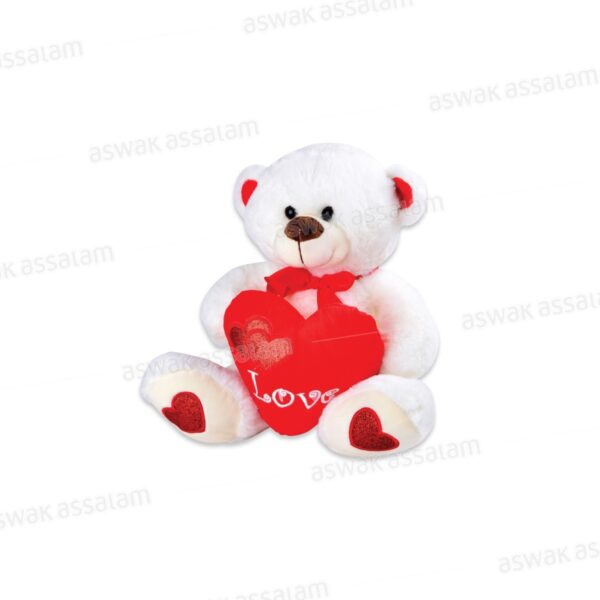 PELUCHE AVEC COEUR 30CM