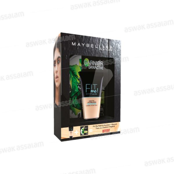 PACK FOND DE TEINT FIT ME N°128 MAYBELLINE (GRATUIT MASQUE TISSU EN CHARBON)