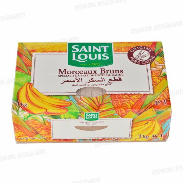SUCRE ROUX EN MORCEAUX 1KG SAINT LOUIS