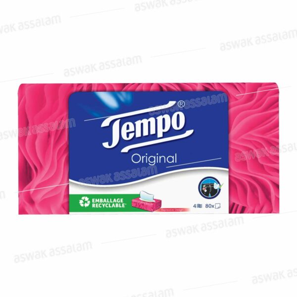 BOITE A MOUCHOIRS 4 PLIS  80 UNITES TEMPO