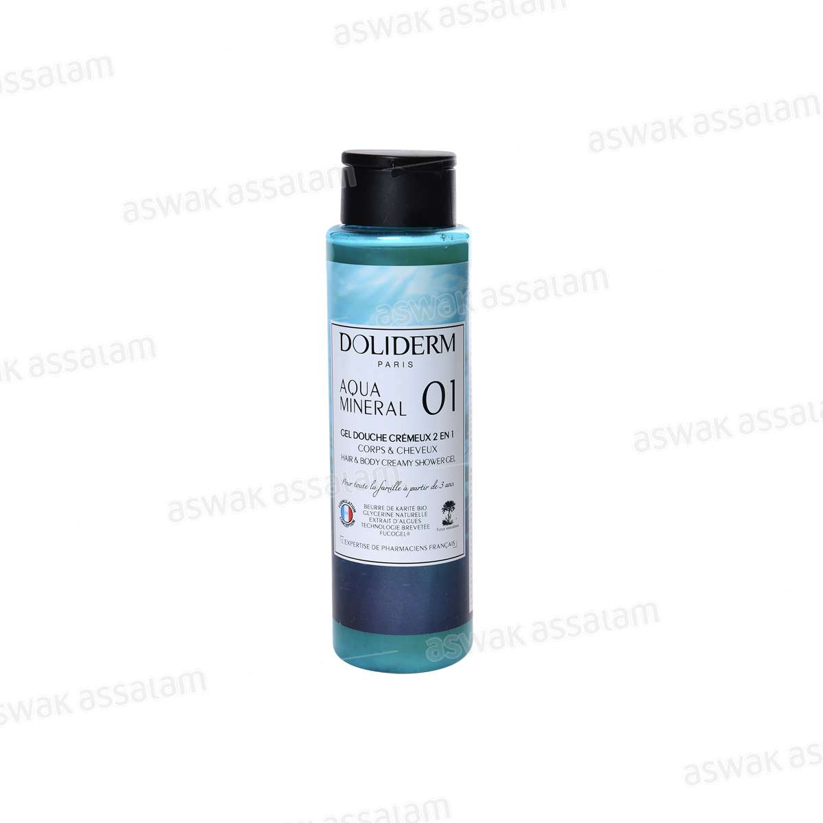 GEL DOUCHE CREMEUX 2 EN 1 AQUAMINERAL 200ML DOLIDERM