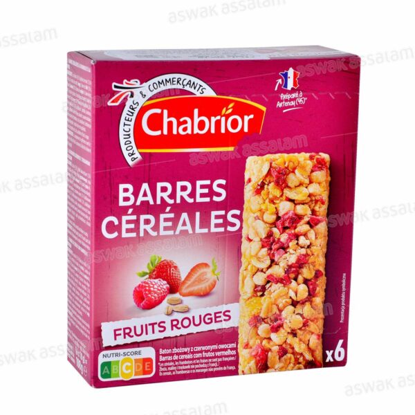 BARRES CEREALES FRUITS ROUGES 108G CHABRIOR