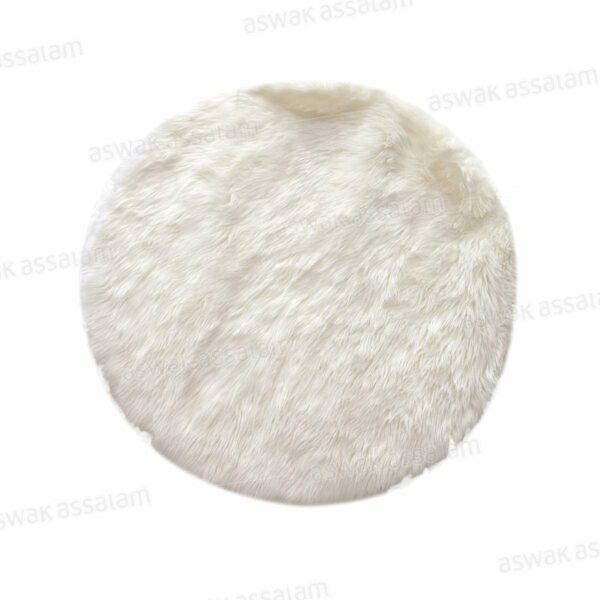 TAPIS ROND EN FAUSSE FOURRURE 115CM
