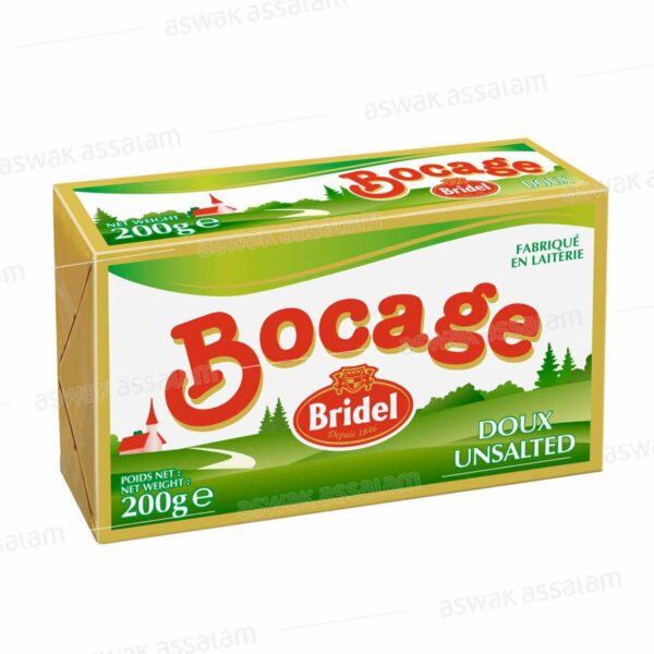 BEURRE DOUX BOCAGE 80% MATIERES GRASSES 200G BRIDEL