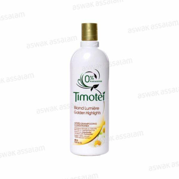 APRES-SHAMPOOING BLOND LUMIERE ENRICHI EN CAMOMILLE CHEVEUX BLONDS OU MECHES 300ML TIMOTEI
