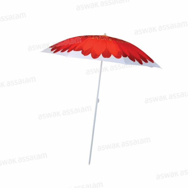 PARASOL 1,8M MOTIF FLEUR ROUGE