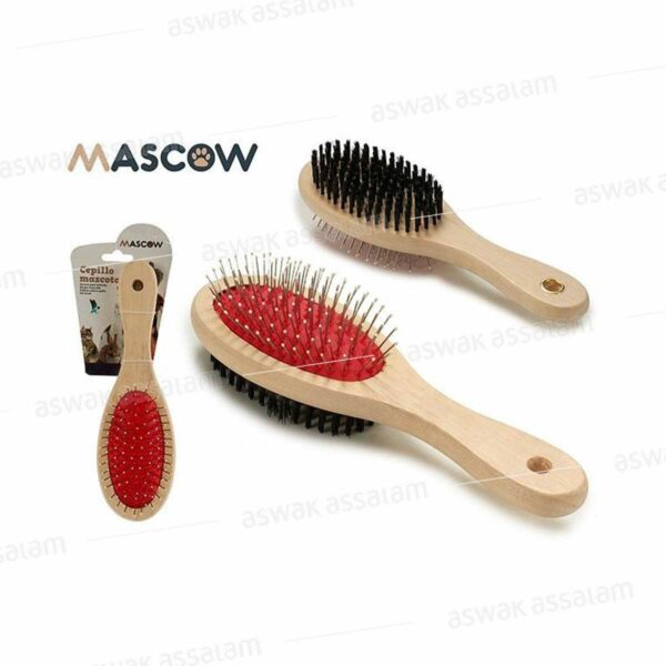 BROSSE DOUBLE FACE LARGE BEIGE POUR CHAT ET CHIEN MASCOW