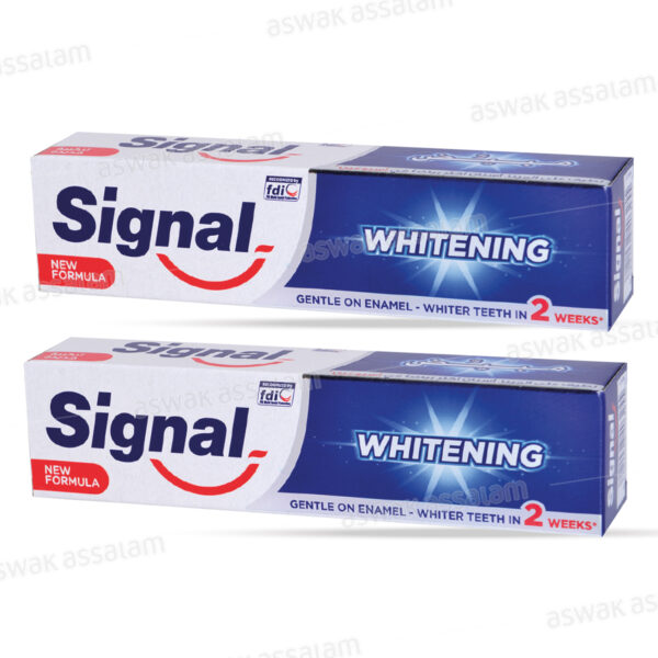 LOT DE 2 DENTIFRICES BLANCHEUR 100ML SIGNAL (-60% SUR LE 2EME)