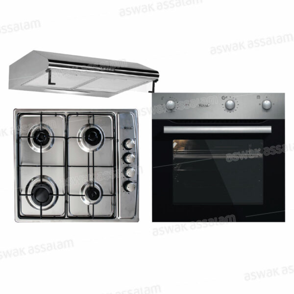 PACK ENCASTRABLE : PLAQUE DE CUISSON LX410 + FOUR A6SF2 + HOTTE DP6X/KO830 ROYAL