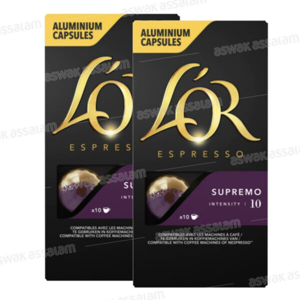 LOT DE 2*10 CAPSULES A CAFE N°10 SUPREMO L'OR ESPRESSO (-50% SUR LE 2EME)