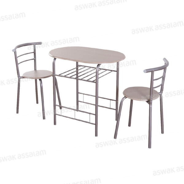 TABLE + 2 CHAISES 80*53*75CM