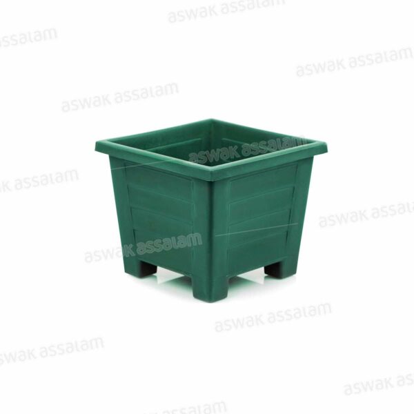 POT DE FLEURS CARRE 15L VERT GAMME SQUARE FLOWER