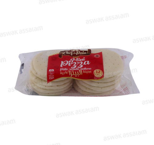 PATE MINI PIZZA RONDE NATURE 12 UNITES 192G CHEF DU PAIN