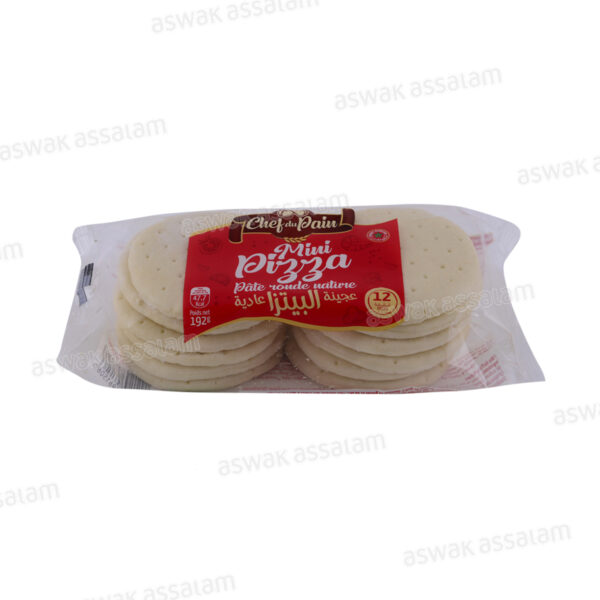PATE MINI PIZZA RONDE NATURE 12 UNITES 192G CHEF DU PAIN