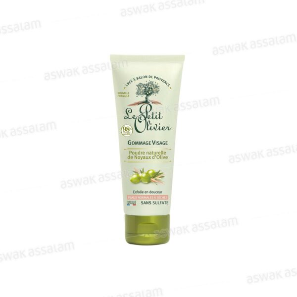 GOMMAGE VISAGE POUDRE DE NOYAUX D'OLIVE 75ML LE PETIT OLIVIER
