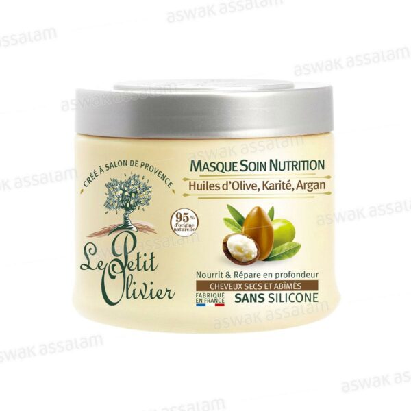 MASQUE NUTRITION HUILES D'OLIVE, KARITE, ARGAN 330ML LE PETIT OLIVIER
