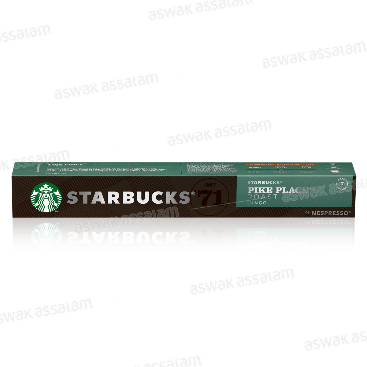 CAFE PIKE PLACE ROAST LUNGO INTENSITE 7 BOITE 10 CAPSULES STARBUCKS BY NESPRESSO