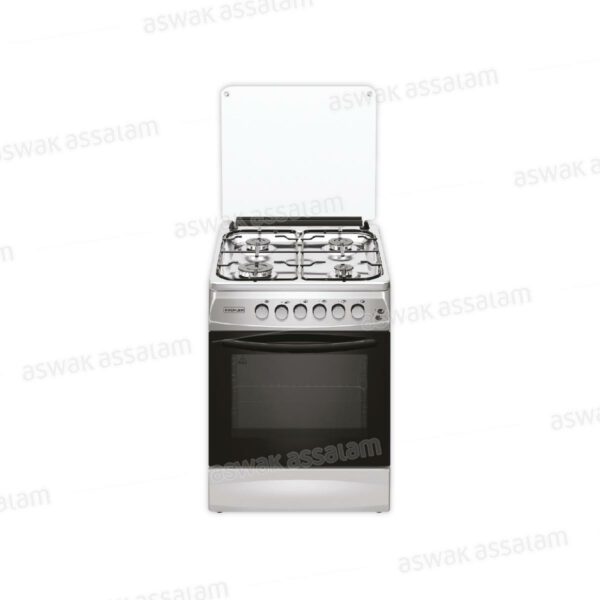 CUISINIERE 4 FEUX 50x60CM INOX DOUBLE GAZ CK5060-DGL-IN KROHLER