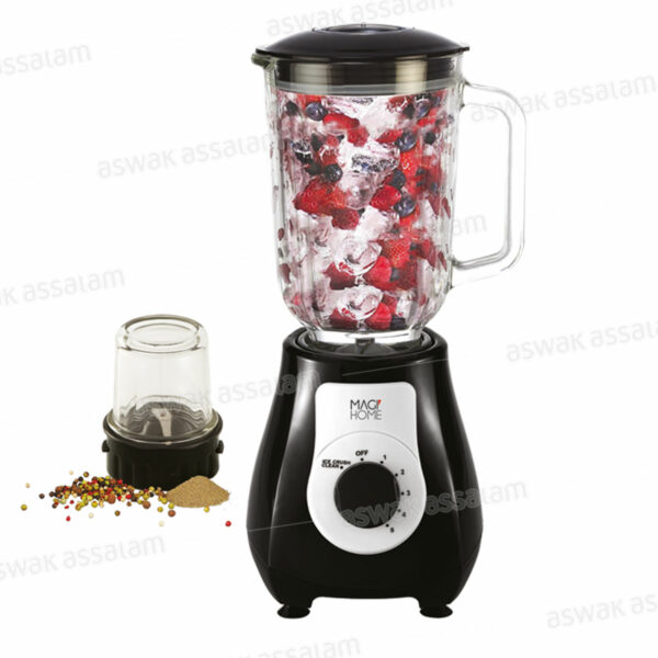 BLENDER 2 EN 1 BOL EN VERRE 1,5L + MOULIN A EPICES 500W MH-46 MAGIC HOME