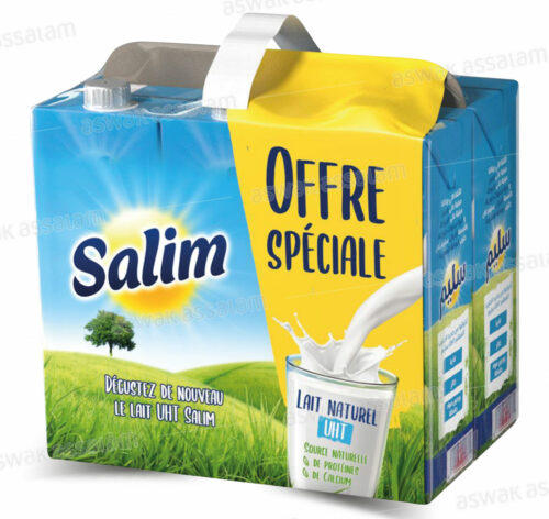 LAIT UHT ENTIER 6*1L PACK SALIM