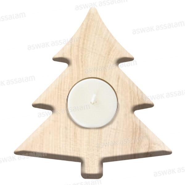 PORTE BOUGIE SAPIN 13*12CM + 1 BOUGIE OFFERTE