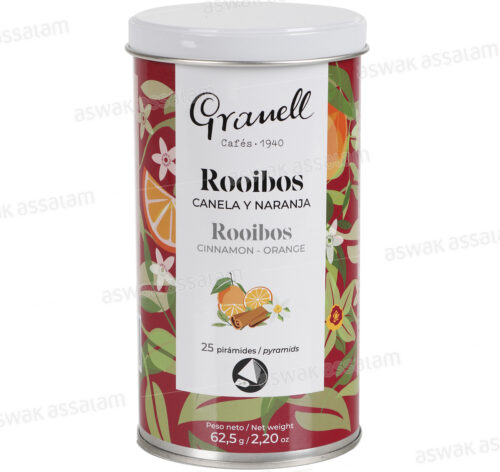 INFUSION THE ROOIBOS CANNELLE ET ORANGE 25 SACHETS PYRAMIDES GRANELL