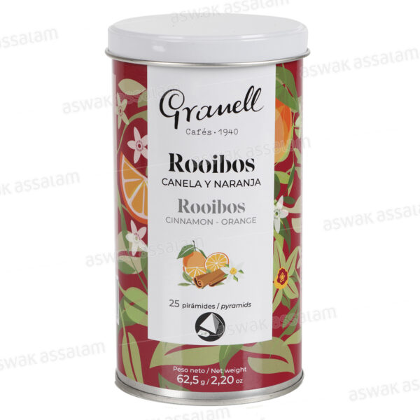 INFUSION THE ROOIBOS CANNELLE ET ORANGE 25 SACHETS PYRAMIDES GRANELL