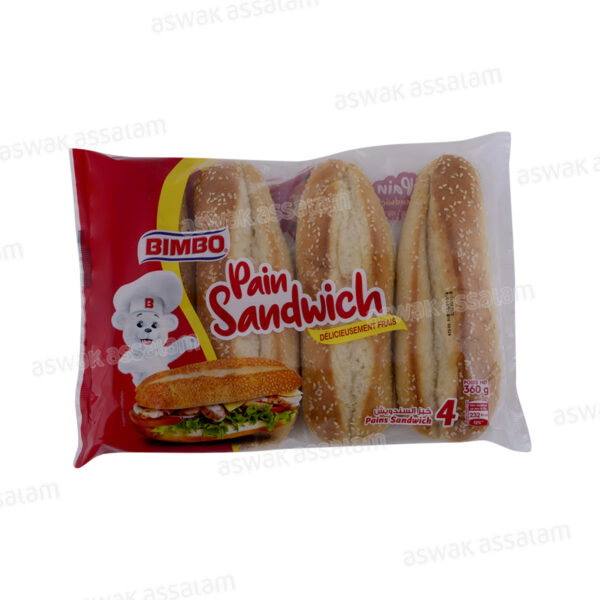 PAIN SANDWICH 4 UNITES 360G BIMBO