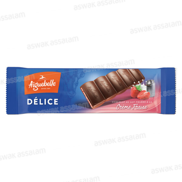 CHOCOLAT AU LAIT FOURRE A LA CREME FRAISE 36G DELICE AIGUEBELLE