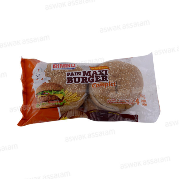 PAIN MAXI BURGER BLE COMPLET 4 UNITES 300G BIMBO
