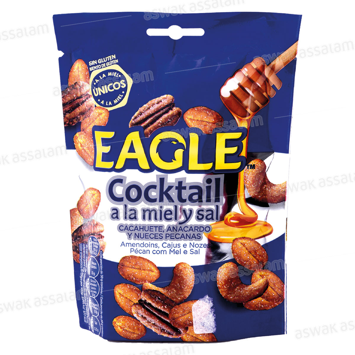 COCKTAIL CACAHUETES ET NOIX AU MIEL ET SEL 75G EAGLE