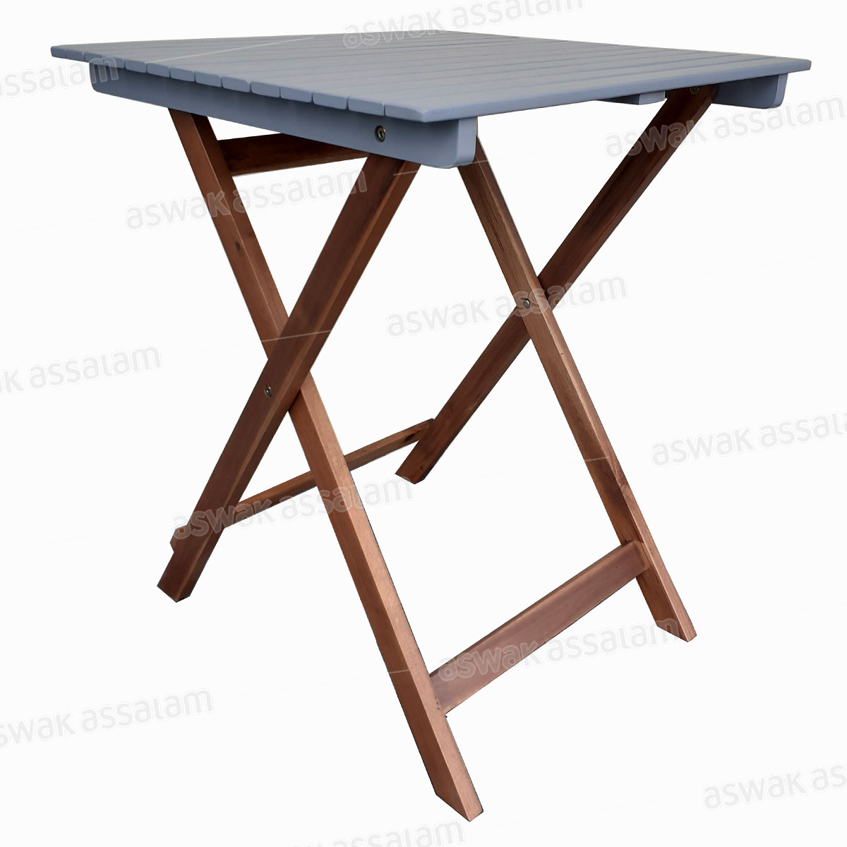 Table De Balcon Rabattable Bois Acacia Foncé Beliani - Idéale Petits Espaces Extérieurs