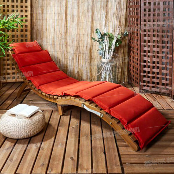 TRANSAT PLIANT EN BOIS TERRACOTTA ACACIA