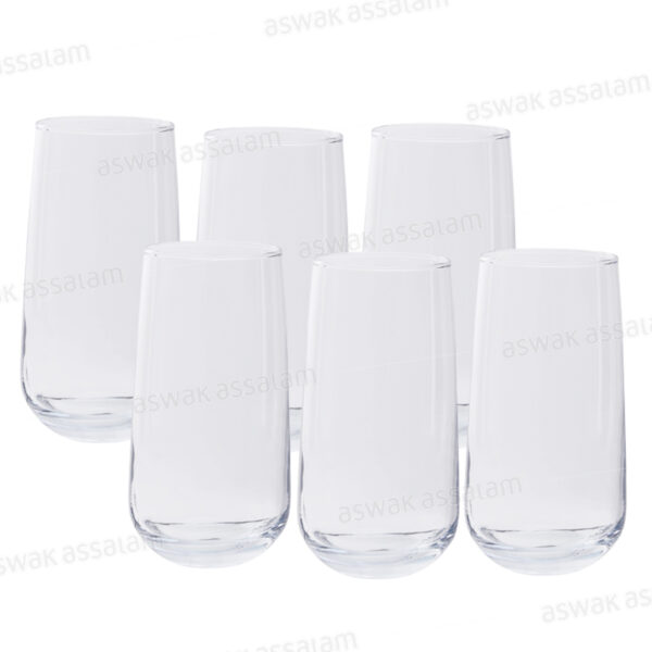 6 VERRES A EAU FORME HAUTE 480ML LAV
